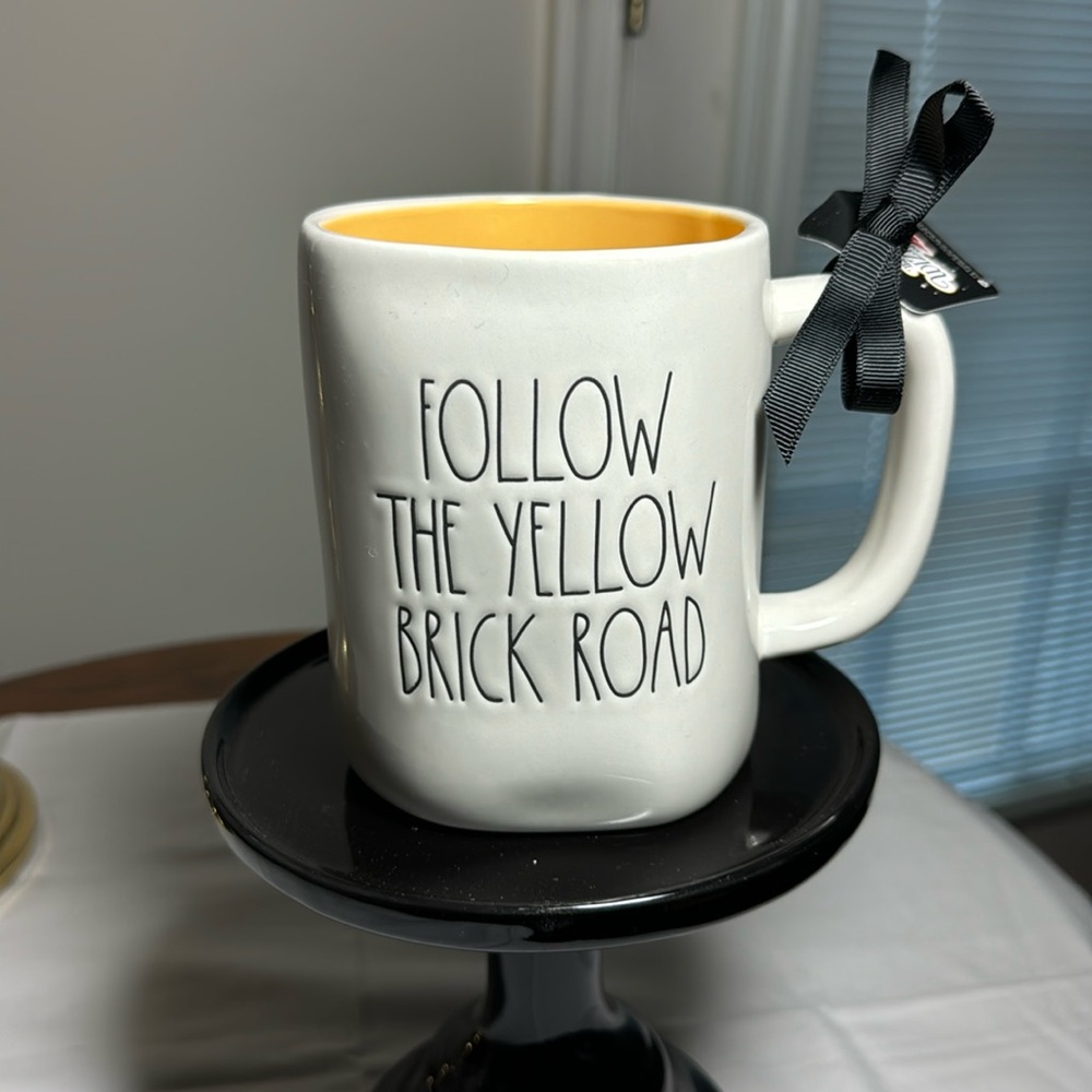 Rae Dunn Wizard of Oz Follow the Yellow Brick Road coffee/tea mug